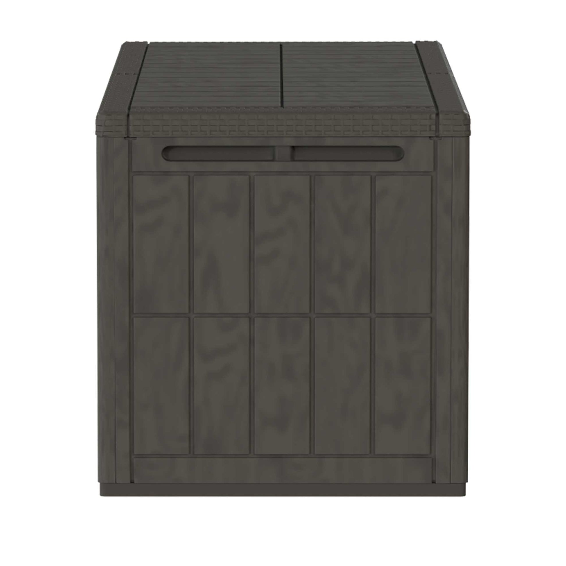 Outsunny Arcón Exterior Capacidad 440l Con Tapa Bloqueable Barras De Gas Café_4