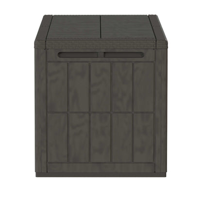 Outsunny Arcón Exterior Capacidad 440l Con Tapa Bloqueable Barras De Gas Café_4
