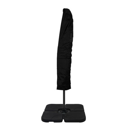 Parasol Excéntrico Led 3 M Con Base Cuadrada – Gris_2