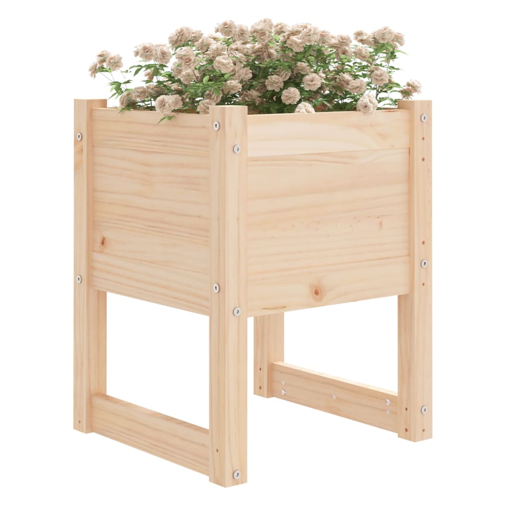 Jardinera De Madera Maciza De Pino 40x40x52,5 Cm_2