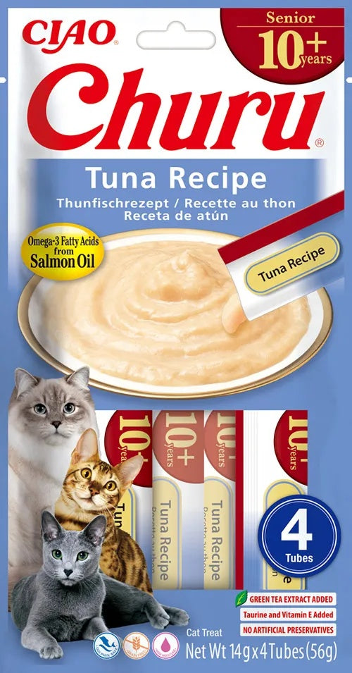 Snack Cremoso Senior de Atún para Gatos Churu 4 x 14 g