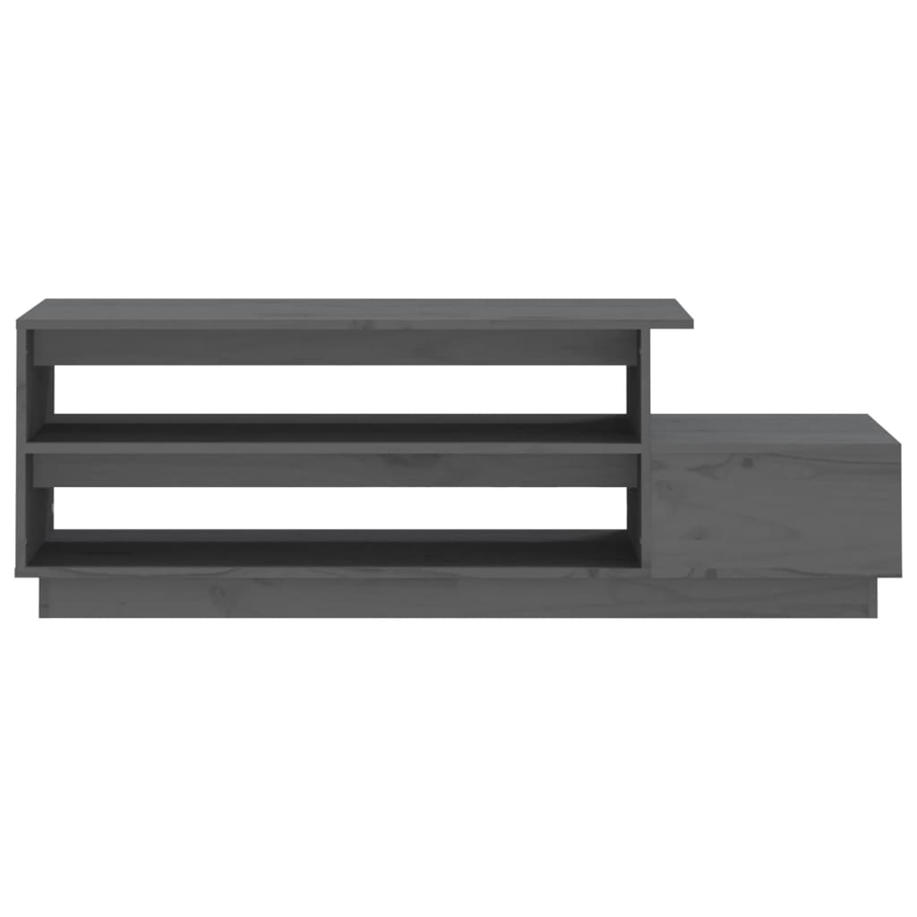 Mesa De Centro Madera Maciza De Pino Gris 120x50x40,5 Cm_3
