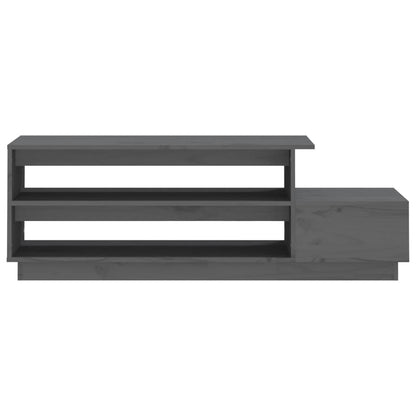 Mesa De Centro Madera Maciza De Pino Gris 120x50x40,5 Cm_3