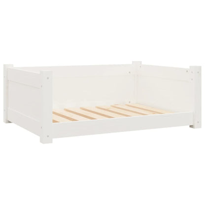 Vidaxl Cama Para Perros Madera Maciza De Pino Blanco 75,5x55,5x28 Cm_5