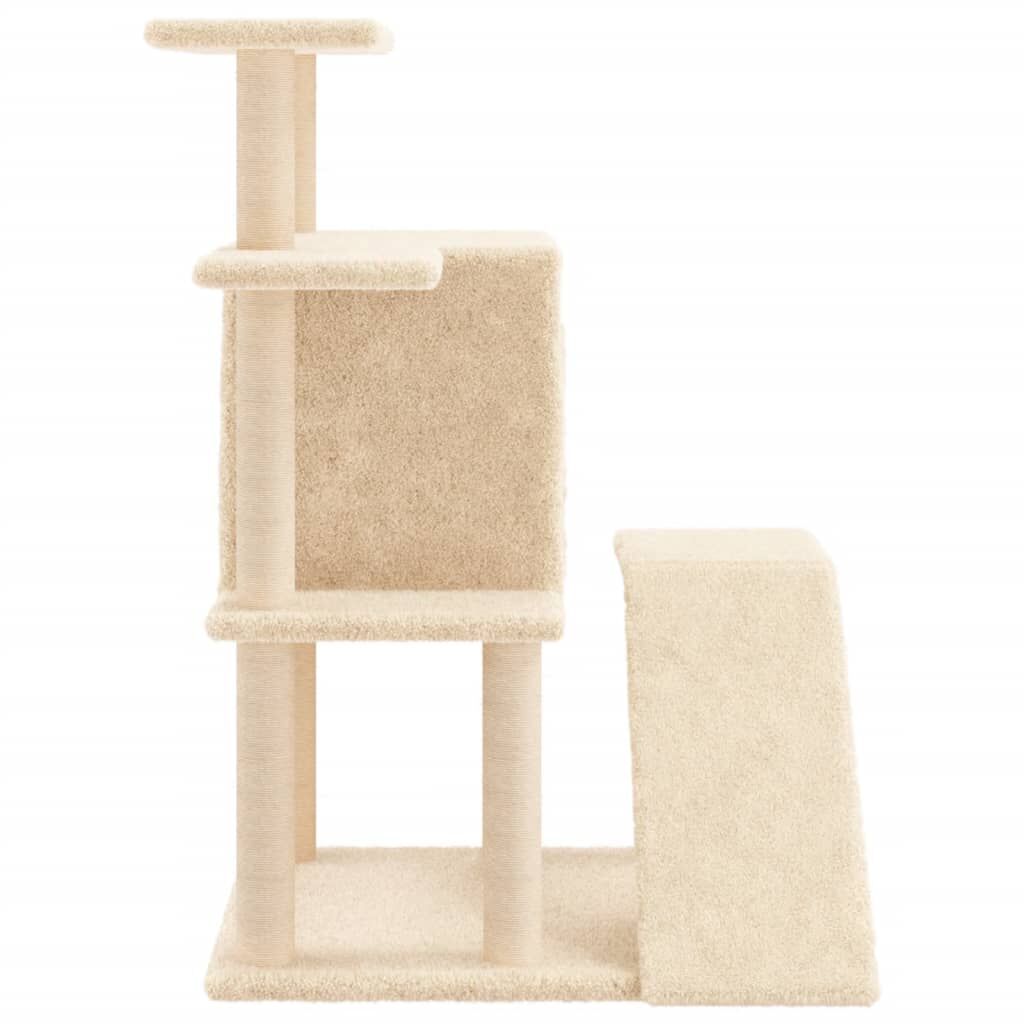 Vidaxl Rascador Para Gatos Con Postes De Sisal Color Crema 97 Cm_4