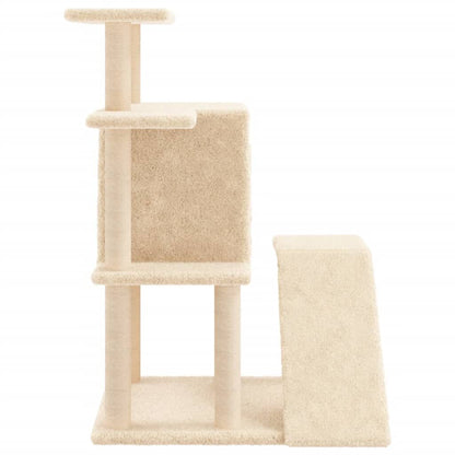 Vidaxl Rascador Para Gatos Con Postes De Sisal Color Crema 97 Cm_4