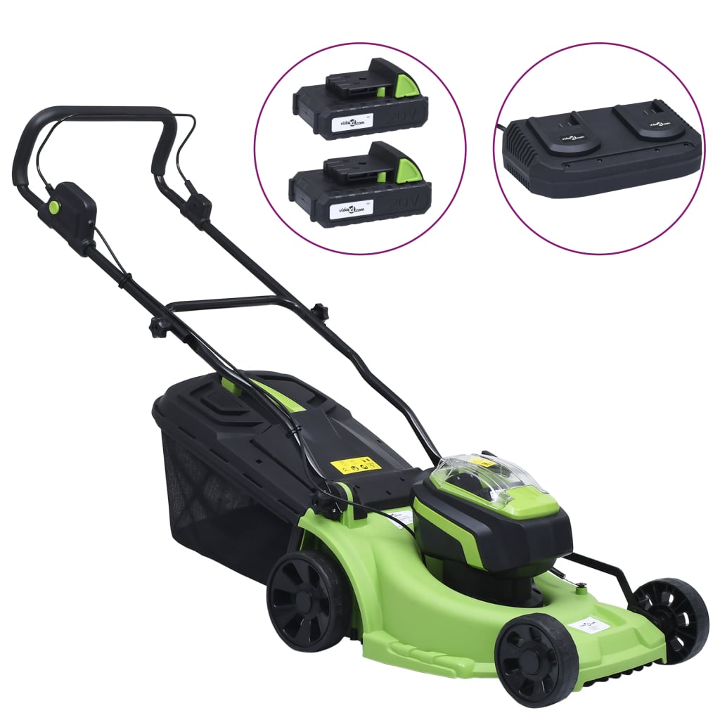 Cortacésped Sin Cables Con Dos Baterías 20v 2000 Mah Li-ion / Vetonek_3