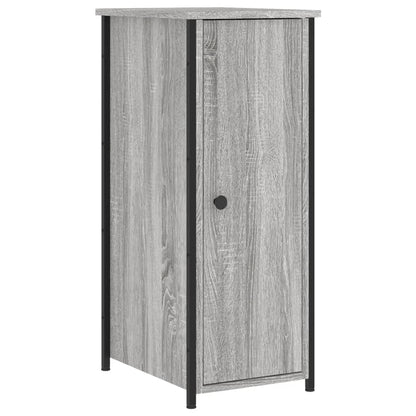 Mesita De Noche Madera De Ingeniería Gris Sonoma 32x42x80 Cm_0