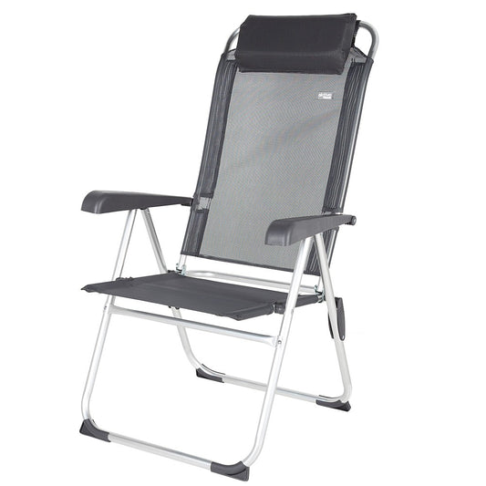 Silla Plegable Camping Multiposición Gris Oscuro C/cojín Aktive_0