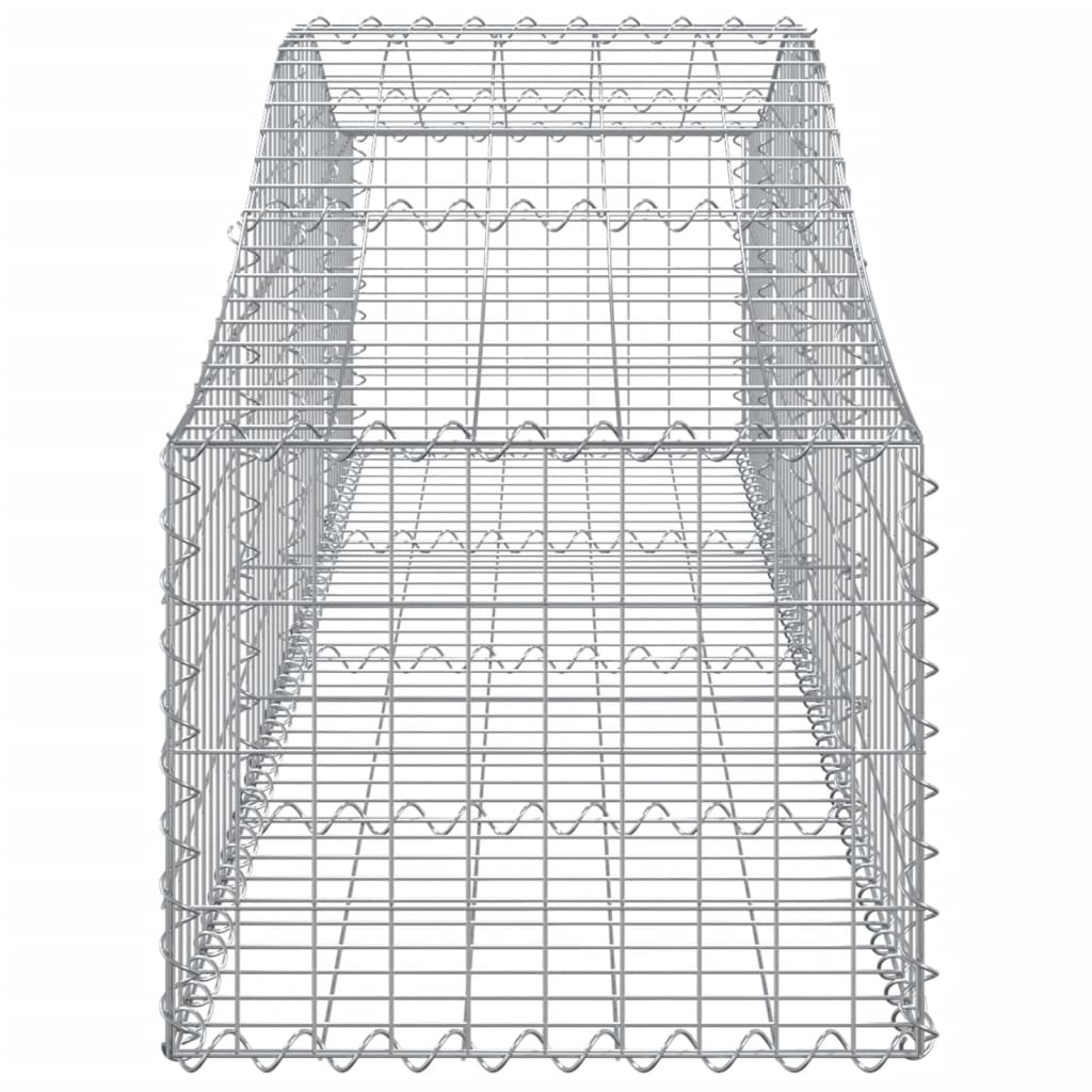 Cestas De Gaviones 2 Uds Forma De Arco Hierro 200x50x40/60 Cm_4