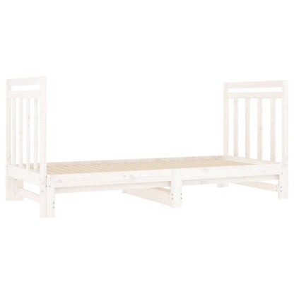 Sofá Cama Extraíble Madera Maciza De Pino Blanco 2x(90x190) Cm / Vetonek_1