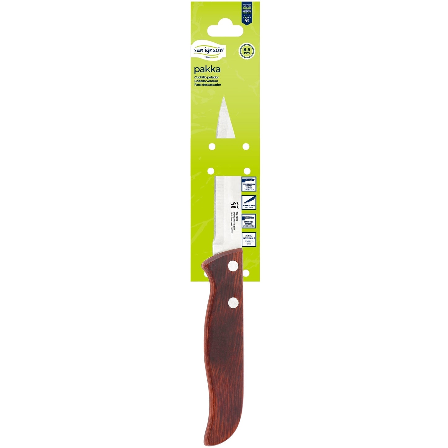 Cuchillo Pelador 8,5cm Acero Inoxidable Pakka San Ignacio_1