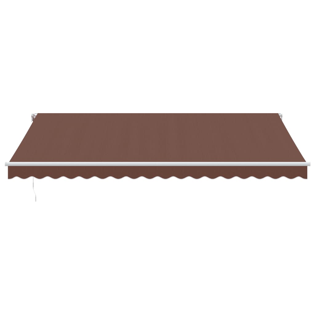 Toldo Retráctil Automático Con Luces Led Marrón 450x350 Cm_3