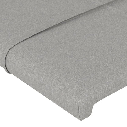 Estructura De Cama Con Cabecero De Tela Gris Claro 100x200 Cm / Vetonek_4