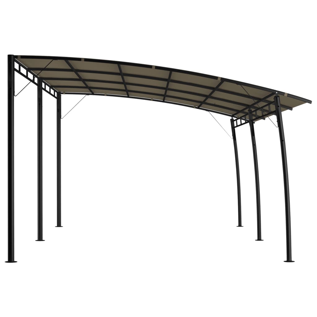 Toldo Parasol De Jardín Gris Taupe 6x3x2,55 M_2