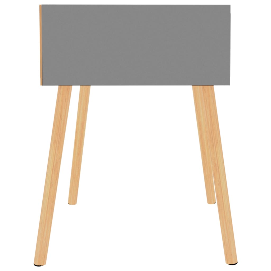 Mesita De Noche Madera De Ingeniería Gris 40x40x56 Cm_2