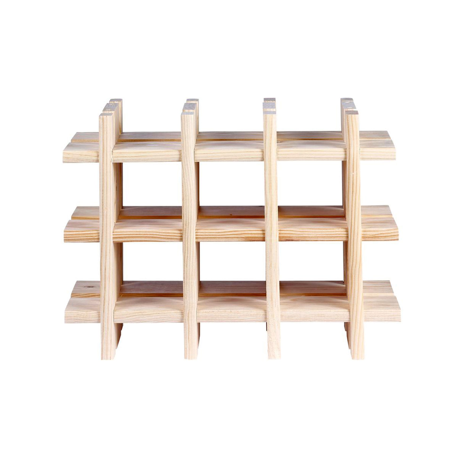 Botellero Modular Well Home Para 9 Botellas En Madera - 13,4x22x32,5 Cm_4