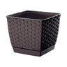 Maceta Ratolla Square 1,5l., Dimensiones (mm) 145x145x126, Color Ocre Oscuro