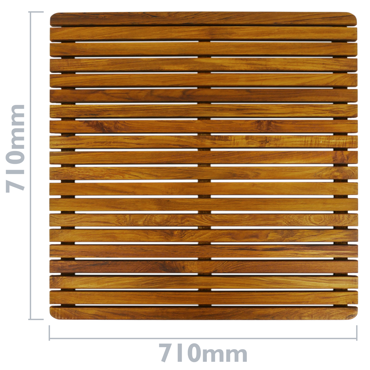 Tarima Para Ducha Y Baño Cuadrada 71 X 71 Cm De Madera De Teca Certificada_1