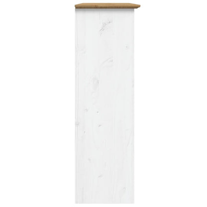 Armario Con Puertas De Vidrio Bodo Madera De Pino Blanco Marrón / Vetonek_3