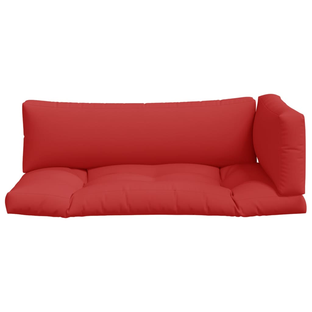 Vidaxl Cojines Para Palets 3 Unidades Tela Rojo_3