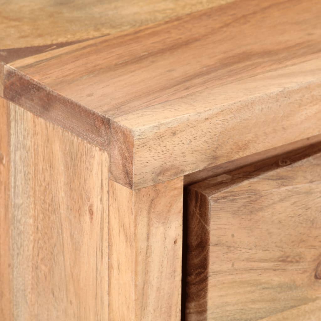 Mesa Consola De Madera De Acacia Bordes Naturales 100x35x76 Cm_3