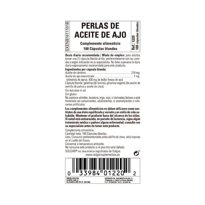 Aceite de ajo, 100 perlas