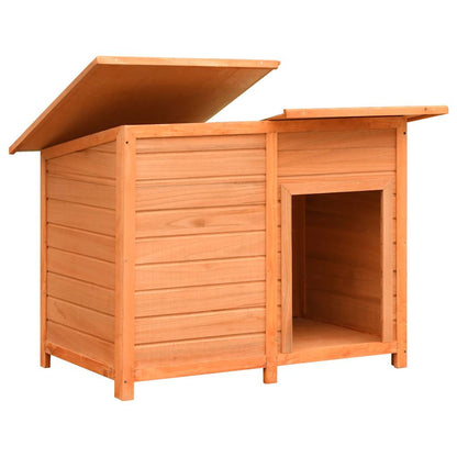 Caseta Para Perros Madera Maciza Pino Y Abeto 120x77x86 Cm_2