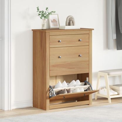 Mueble Zapatero Panama Madera Maciza De Pino 80x35x105 Cm / Vetonek_4
