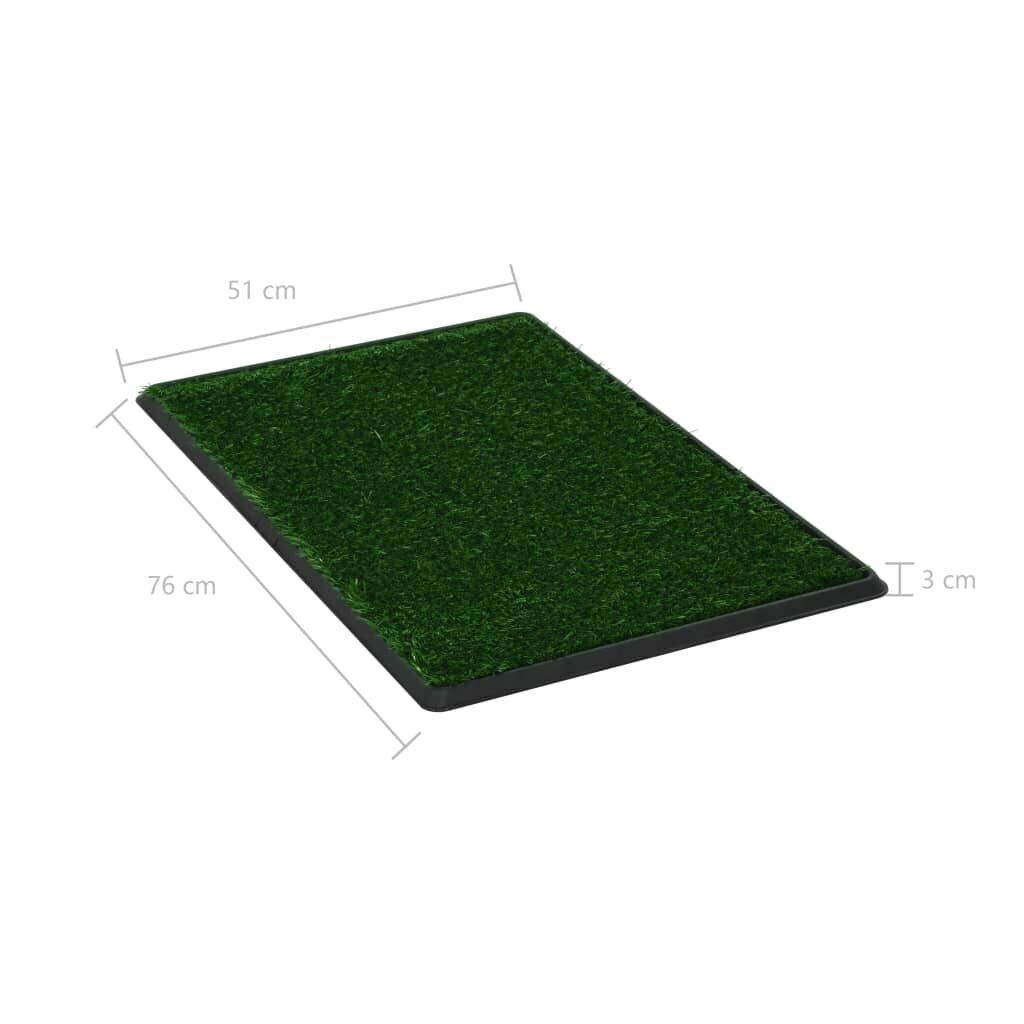 Vidaxl Inodoro Mascotas Con Bandeja Césped Artificial Verde 76x51x3 Cm_2