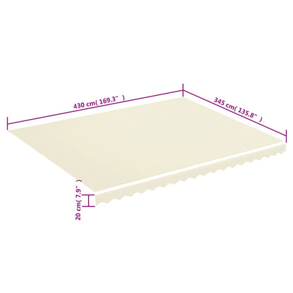 Tela De Repuesto Para Toldo Crema 4,5x3,5 M Poliéster_5