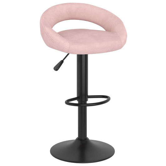 Taburetes De Cocina 2 Unidades Terciopelo Rosa_0