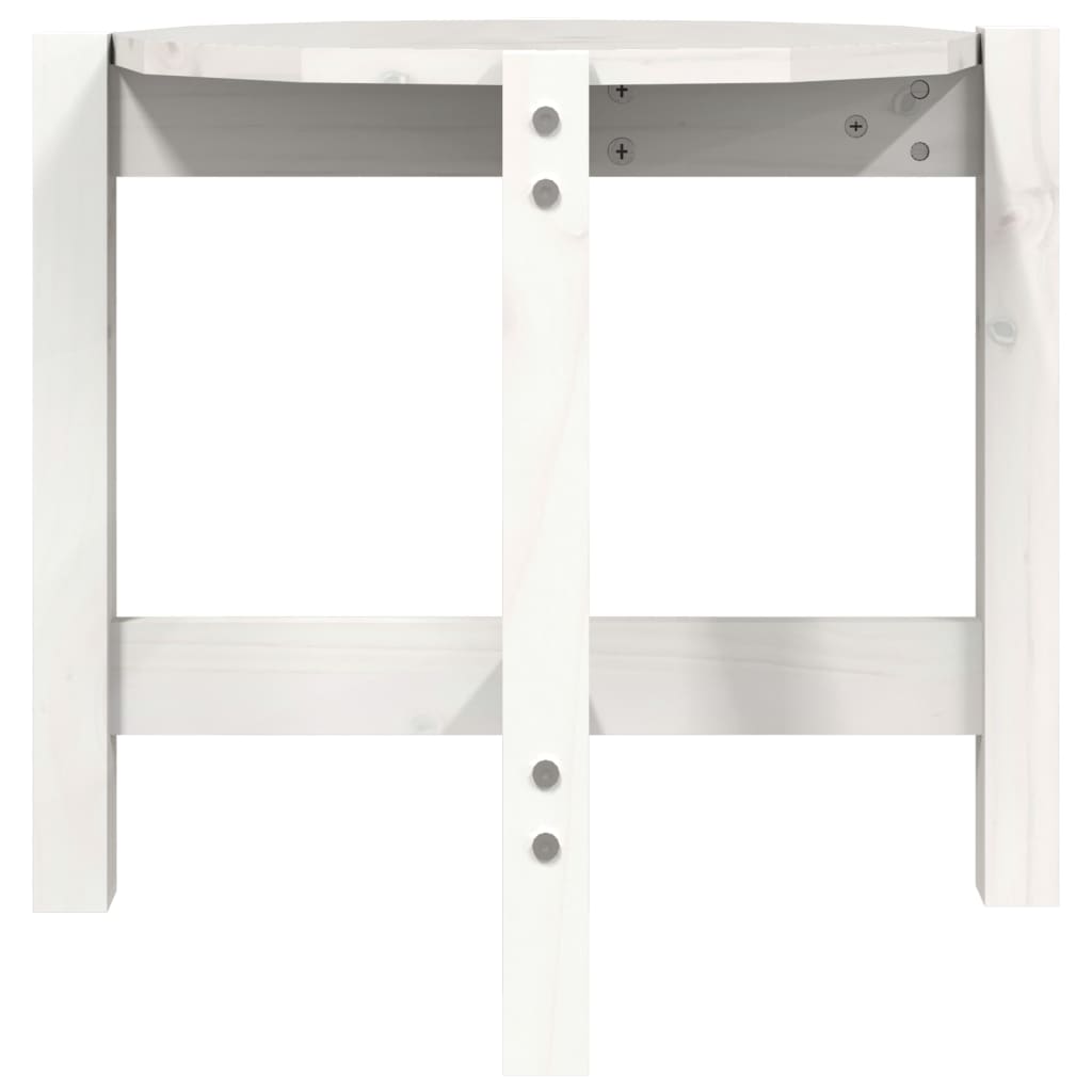 Mesa De Centro De Madera Maciza De Pino Blanco Ø52,5x45 Cm_4