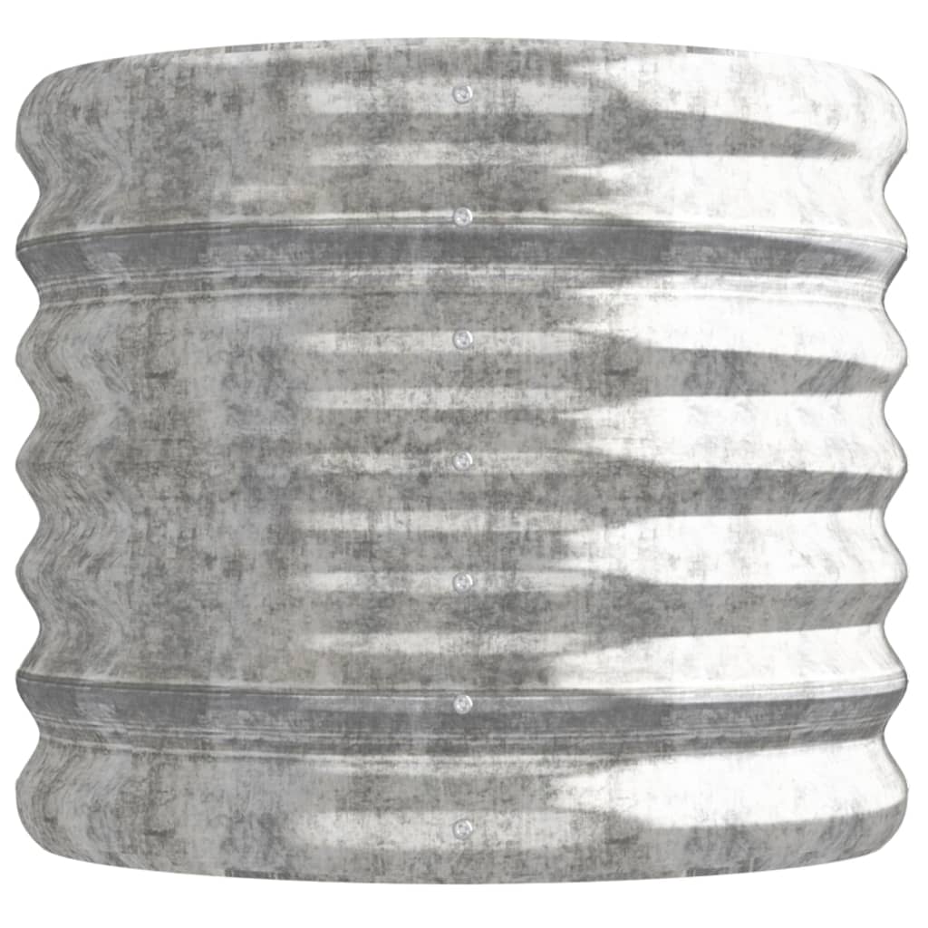 Jardinera De Acero Galvanizado Plateado 114x40x68 Cm_3