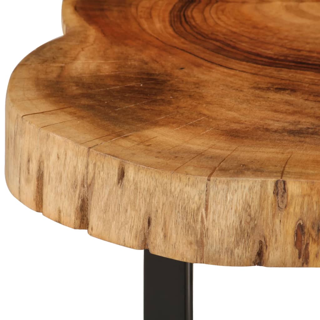 Mesa De Centro De Madera De Acacia Maciza 60x55x25 Cm_2