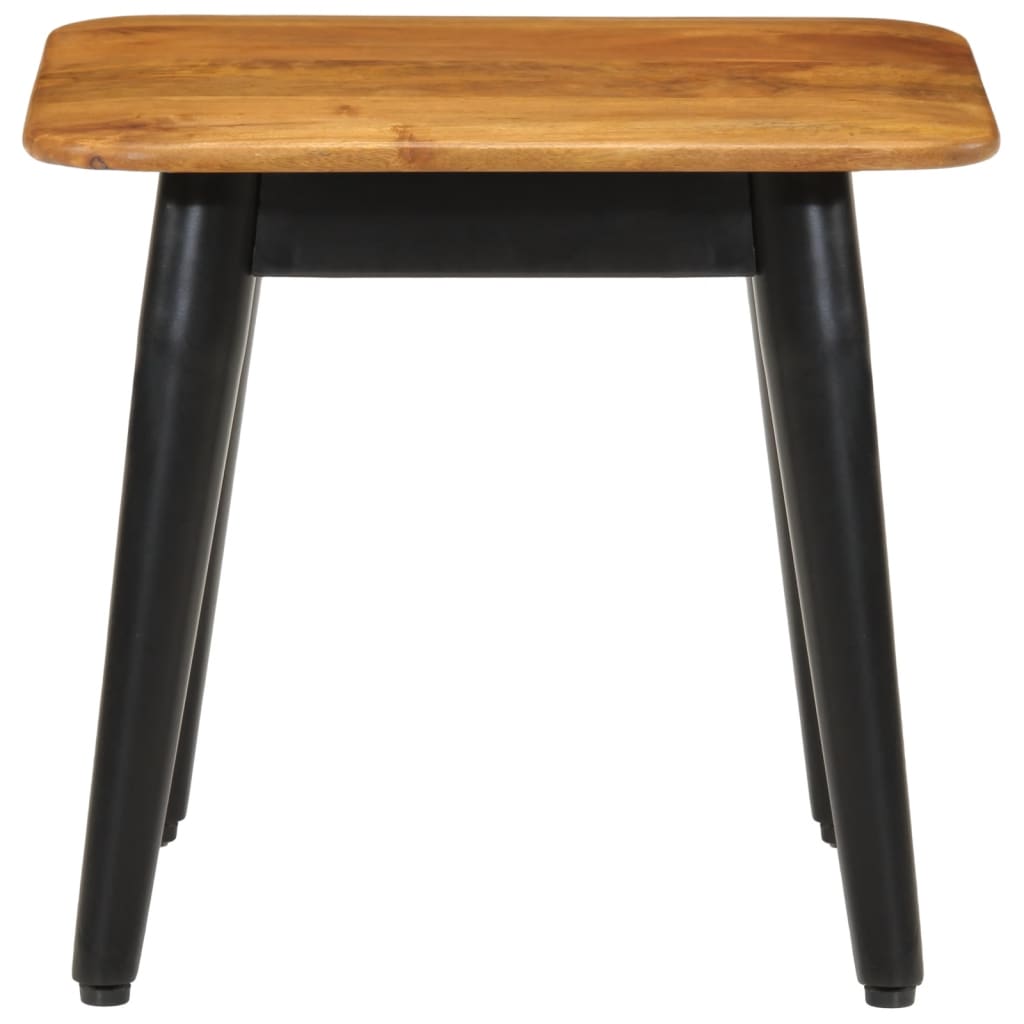 Mesa De Centro Hierro Y Madera Maciza De Mango 45x45x40 Cm_0