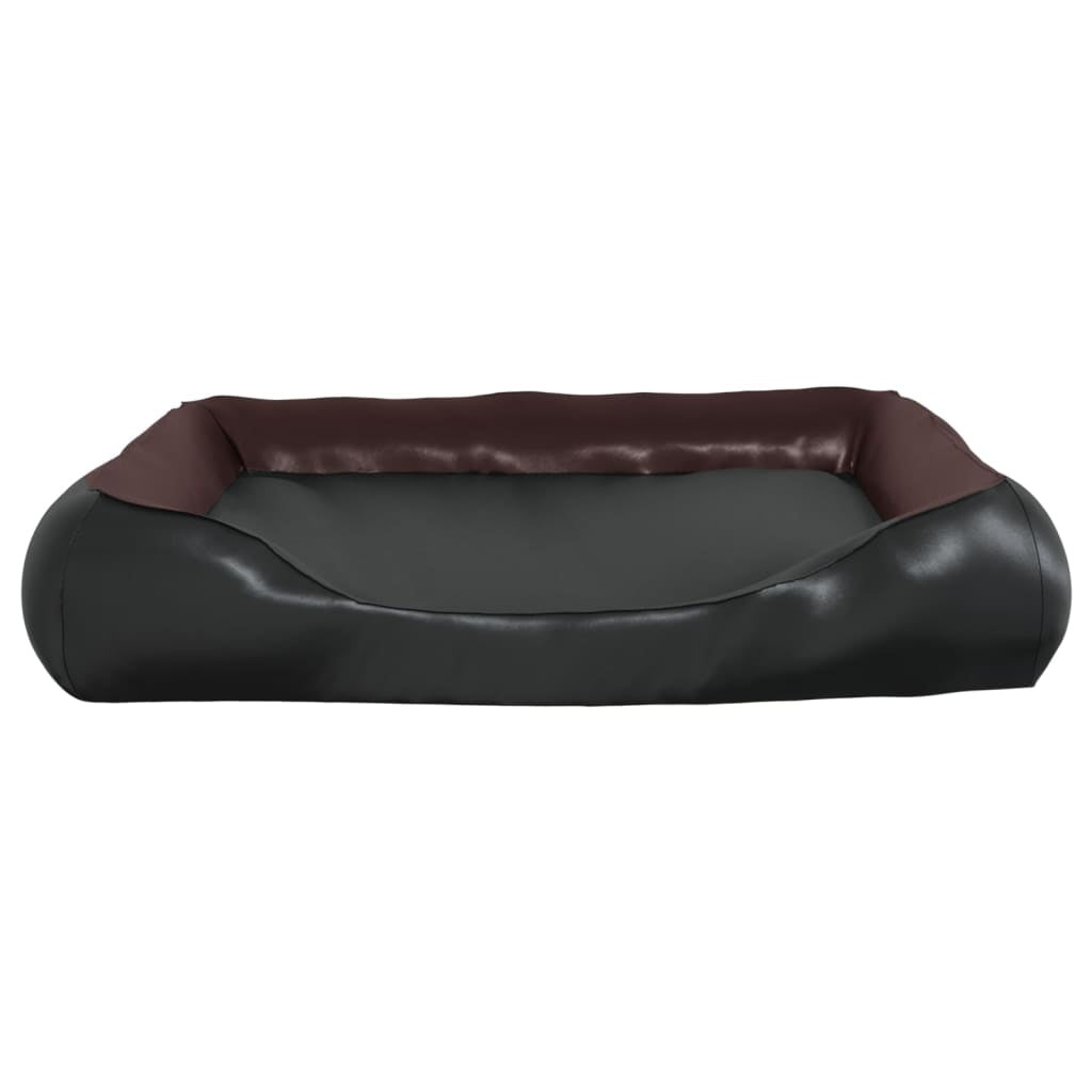Vidaxl Cama Para Perros De Cuero Sintético Negro Y Marrón 80x68x23 Cm_3