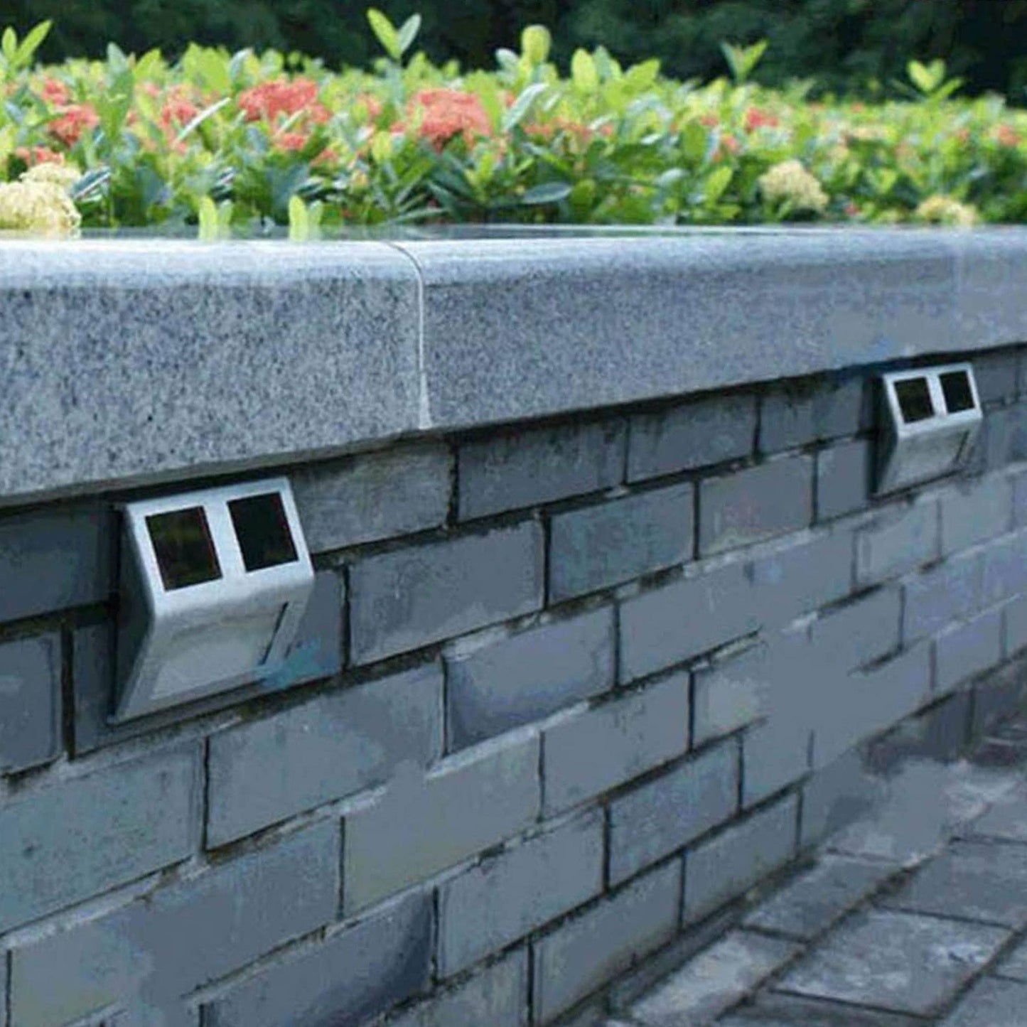 Well Home - Set De 4 Luces Solares En Acero Inoxidable Con 2 Leds_3