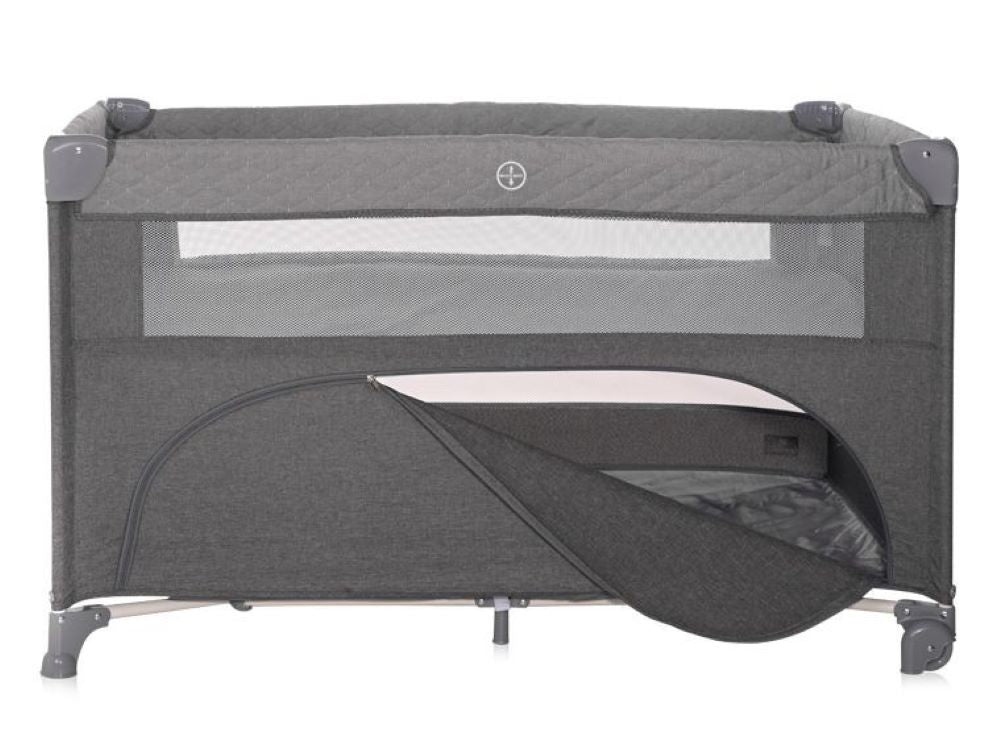 Cuna De Viaje Con Apertura Lateral Up And Down Cool Grey_3