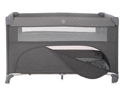 Cuna De Viaje Con Apertura Lateral Up And Down Cool Grey_3