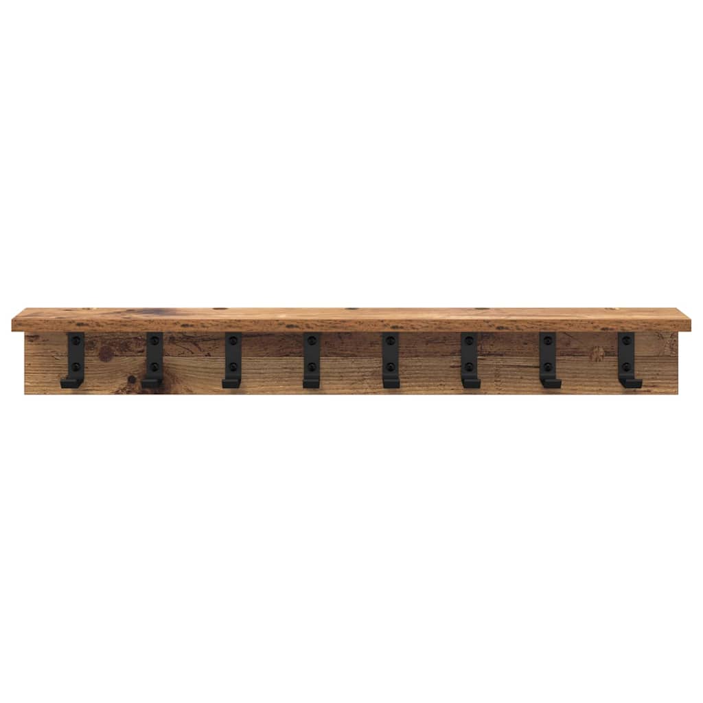Perchero De Pared Madera Vieja 80 X 10,5 X 10,5 Cm_4