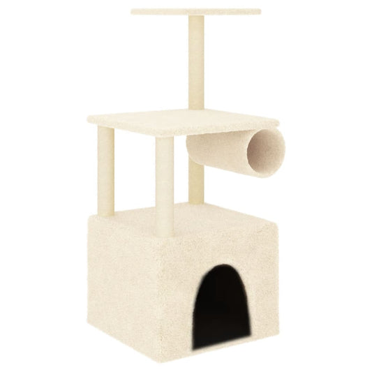 Vidaxl Rascador Para Gatos Con Postes De Sisal Color Crema 109,5 Cm_0