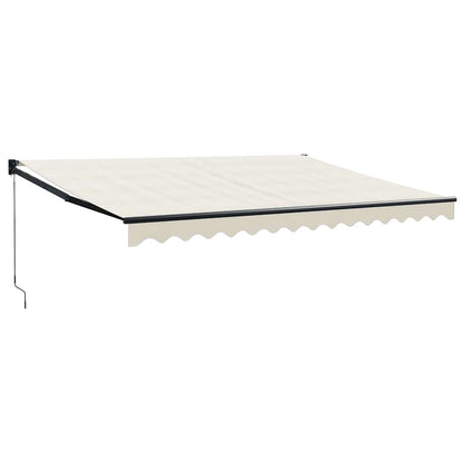 Toldo Retráctil Aluminio Y Tela Color Crema 4x3 M_0