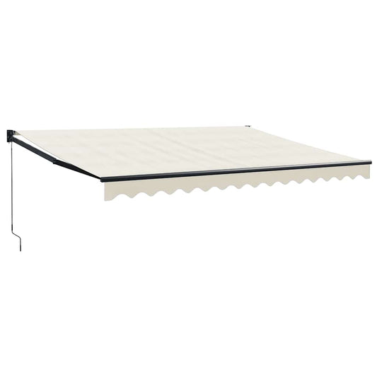 Toldo Retráctil Aluminio Y Tela Color Crema 4x3 M_0