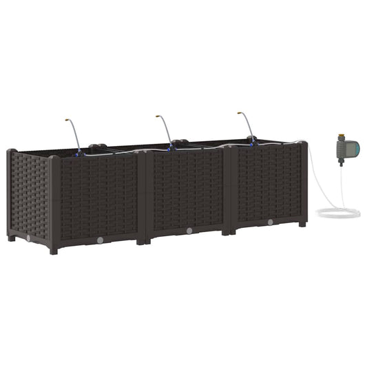 Vidaxl Jardineras Marrón 120 X 40 X 37.5 Cm Acero_0