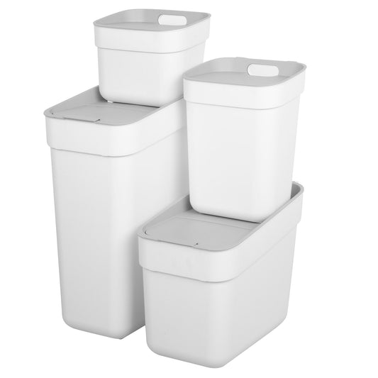 Curver Pack 4 Cubos De Reciclaje Ready To Collect (30l + 20l + 10l + 5l) Blanco_0