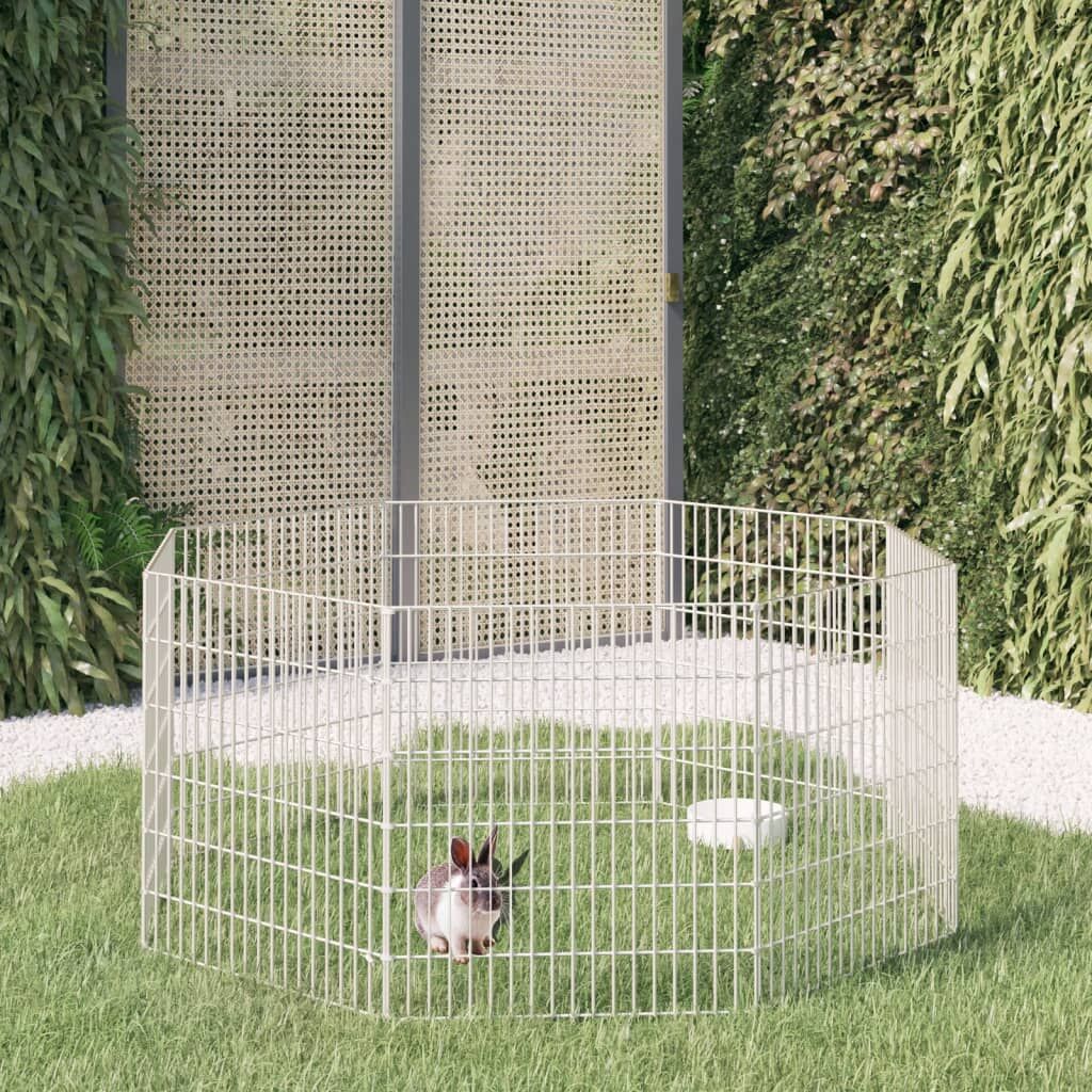 Vidaxl Recinto Animales Corral 8 Paneles Hierro Galvanizado 54x60 Cm_1