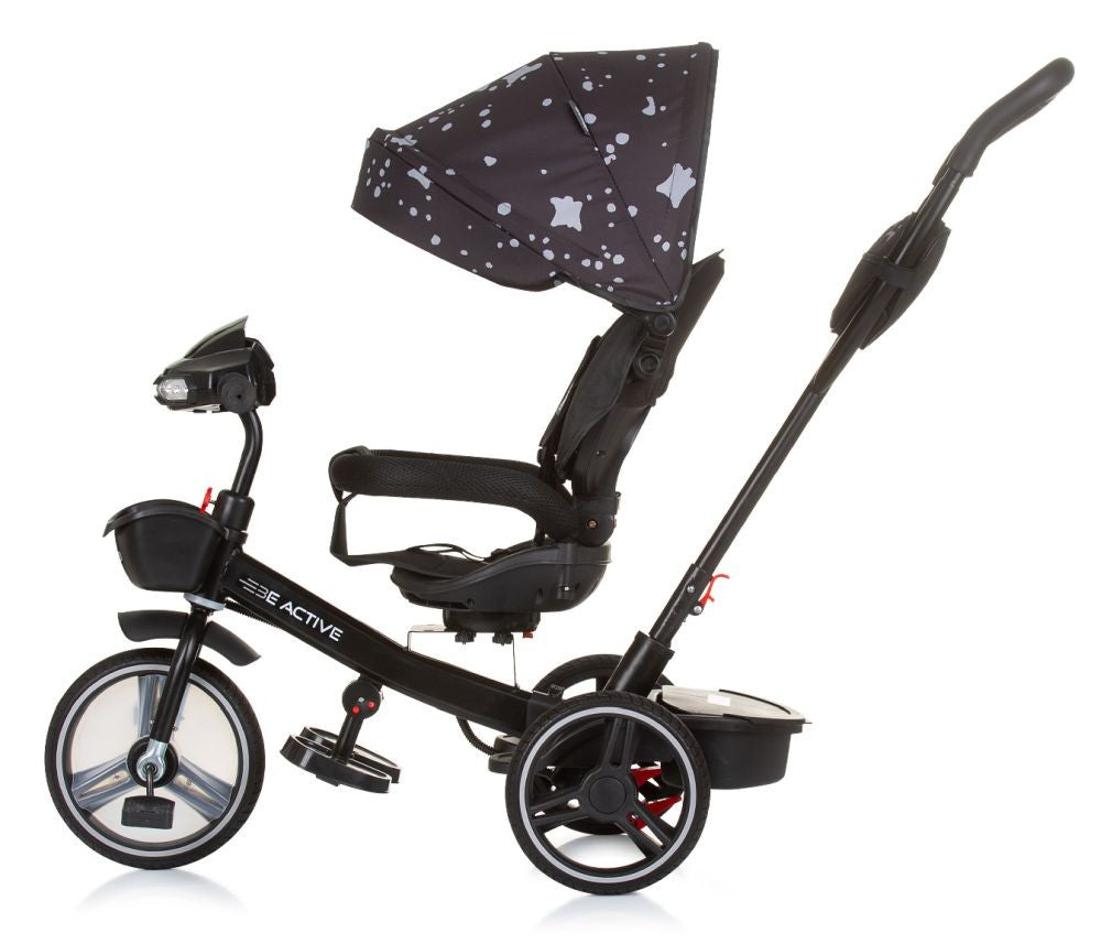 Triciclo Con Capota Y Mango Parental Be Active Obsidian_1