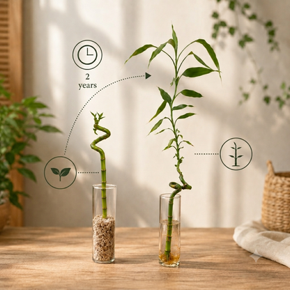 Lucky Bamboo Set De 30 Con Tarjetas - Dracaena Sanderiana - Regalo 40-45 Cm_5