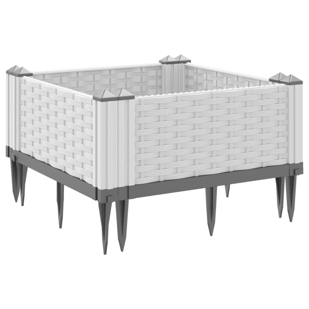 Jardinera Con Clavijas Pp Blanco 42,5x42,5x28,5 Cm_5
